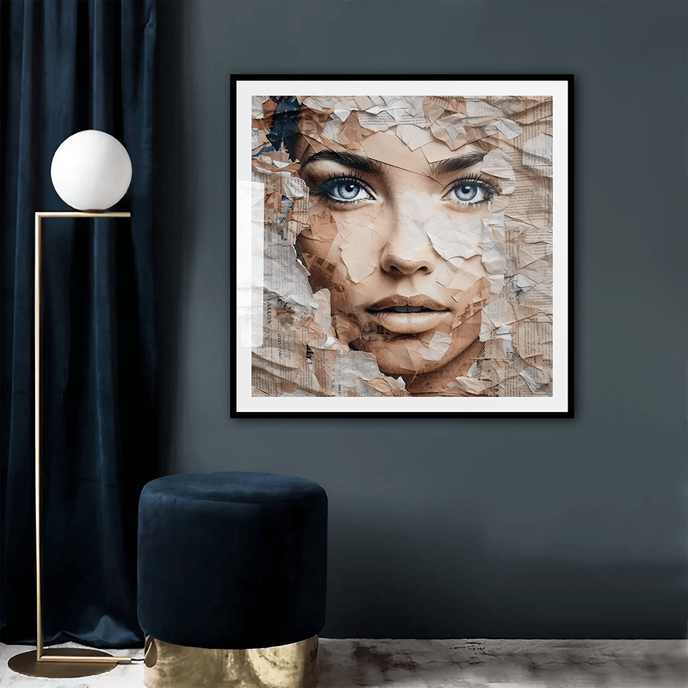 Paper Girl - Abstract Art Print