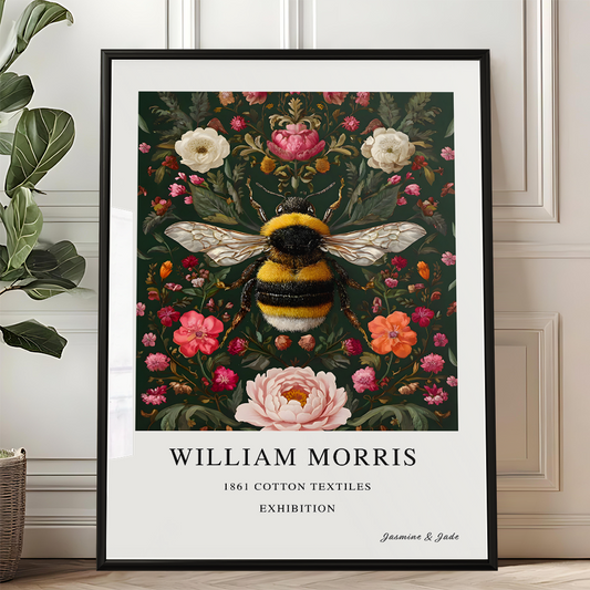 William Morris Inspired, Signed - Bumblebee Print