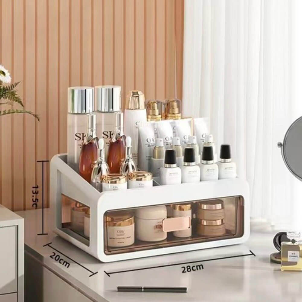 Elite Makeup/ Skin Care Beauty Organiser - Ice White