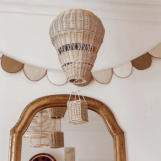 Rattan Balloon Basket Mobile