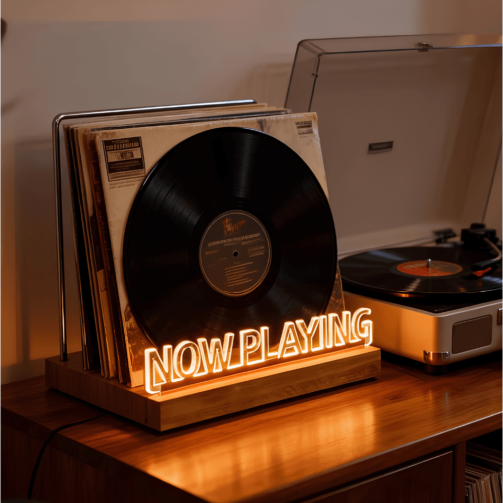 Vinyl Illuminated Record Display Stand