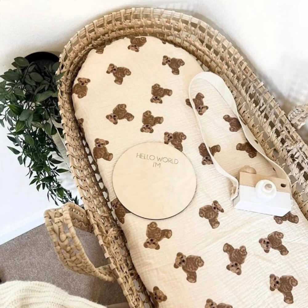 Organesch Bertie Bear Baby Muslin Tasselled Decken - 3 Stiler