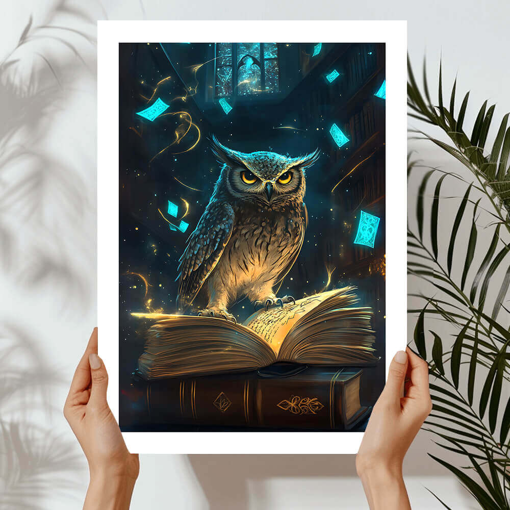 Wise Owl Art Print Harry Potter