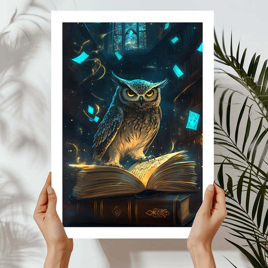 Wise Owl Art Print Harry Potter