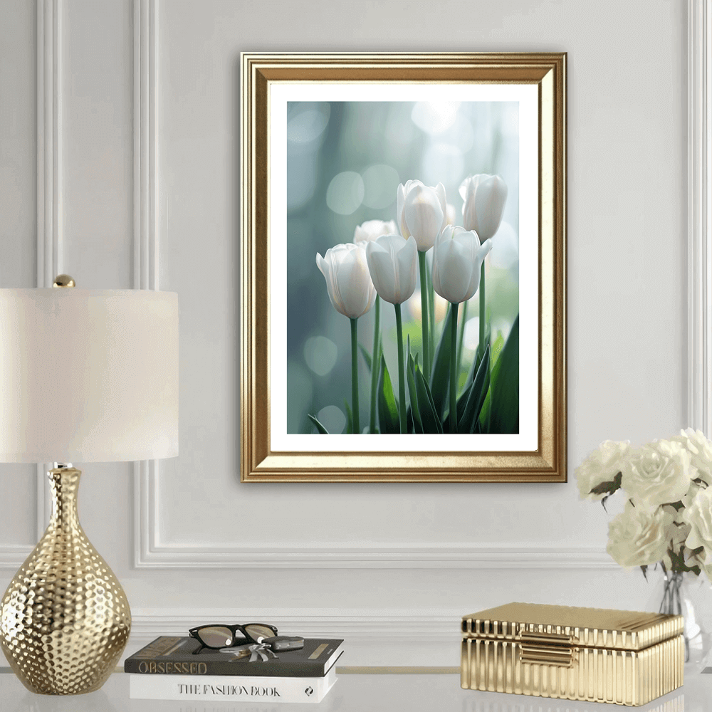 White Tulips Art Print