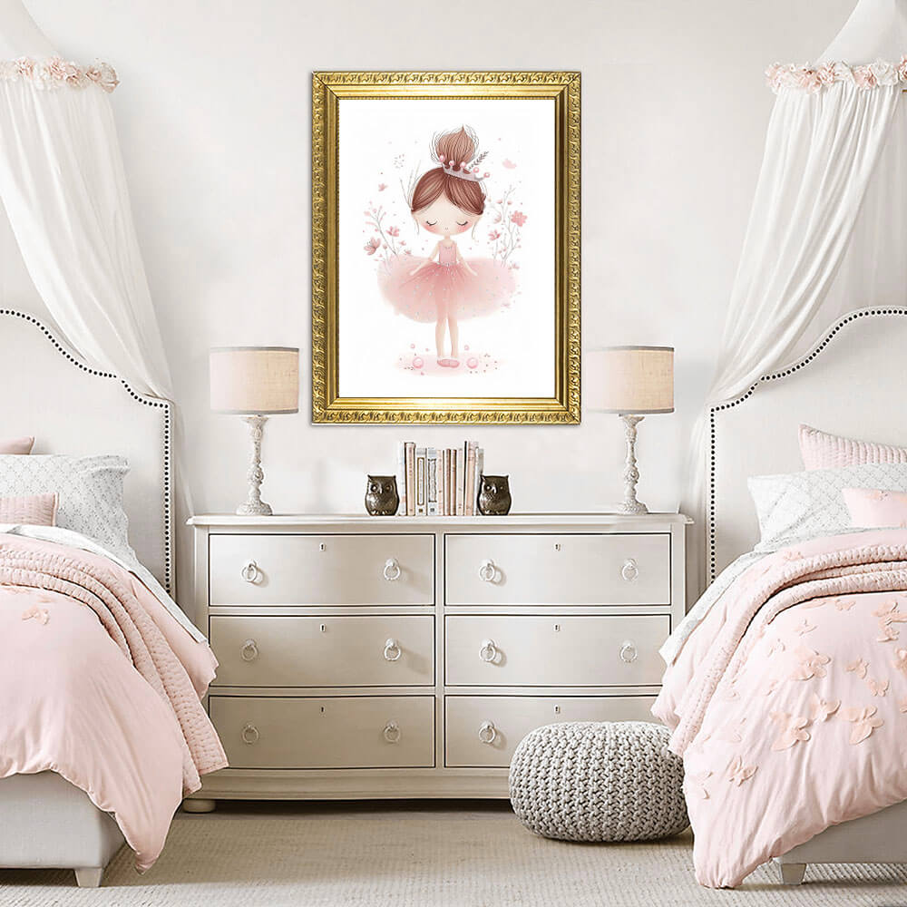 Crystal Ballerina (B) Nursery Art Print