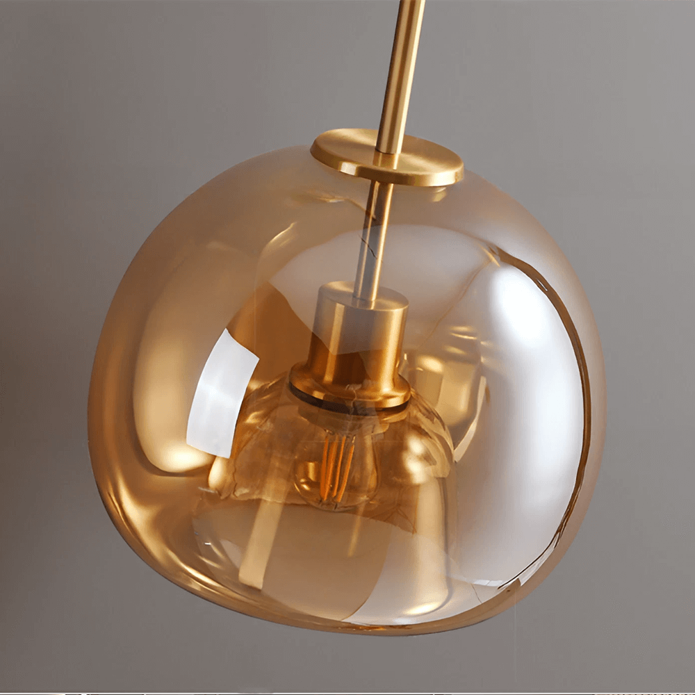 Modern amber glass pendant light, ceiling light