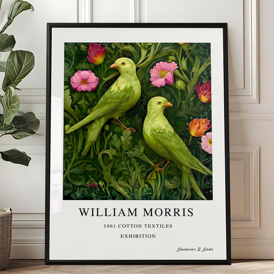 William Morris Inspired, Signed - Lovebirds Print
