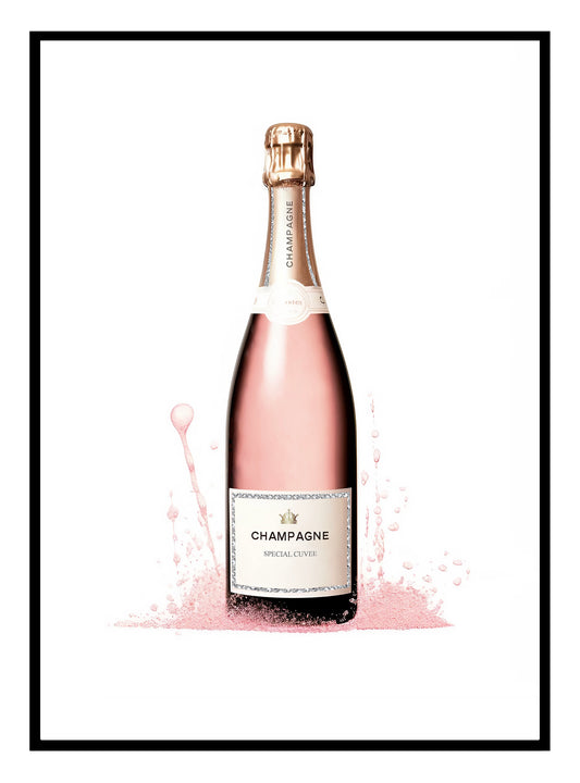 Pink Champagne Art Print