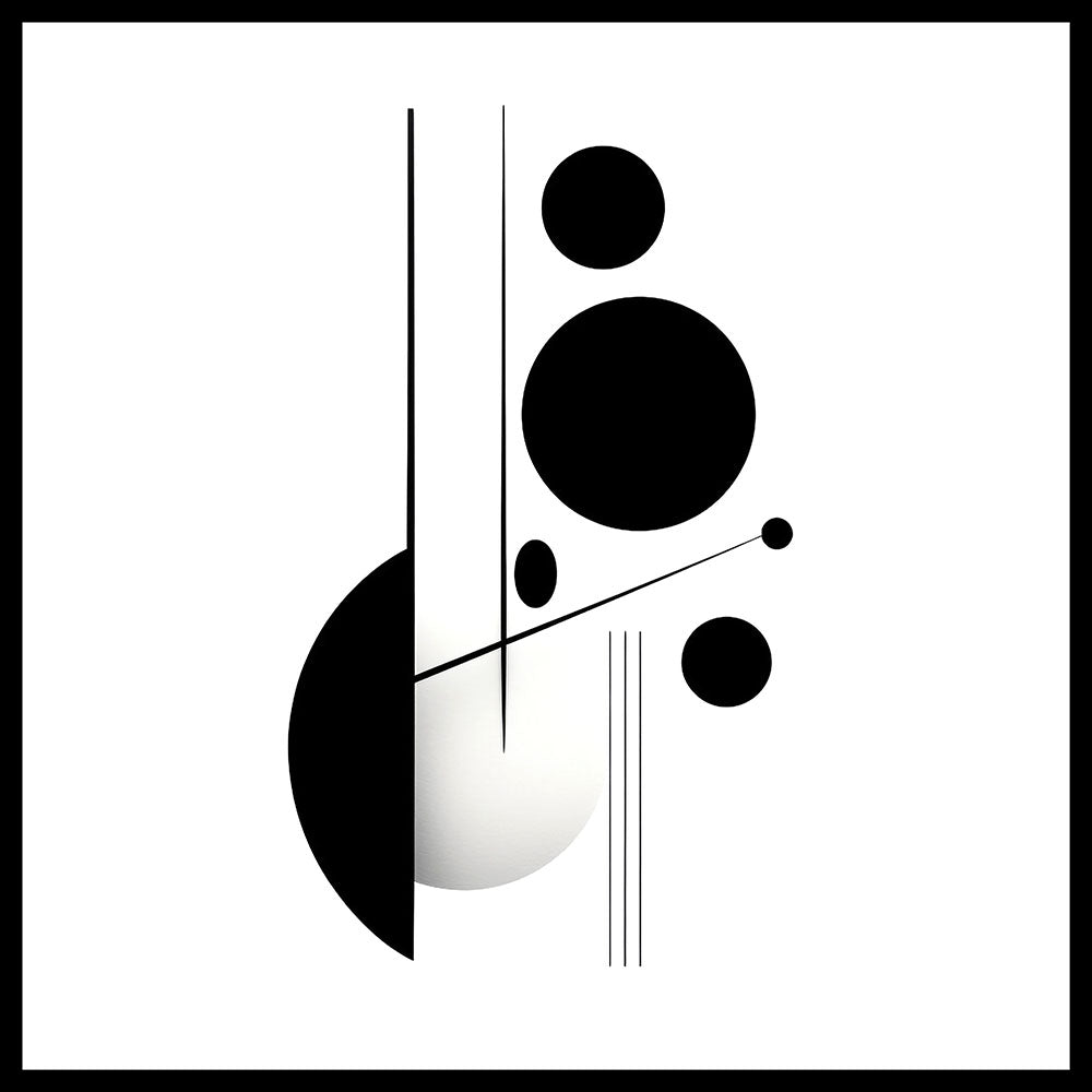 Monochrome Abstract Wall Art Print