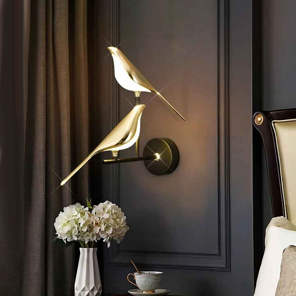 Nordic Golden Bird Wall Lamp