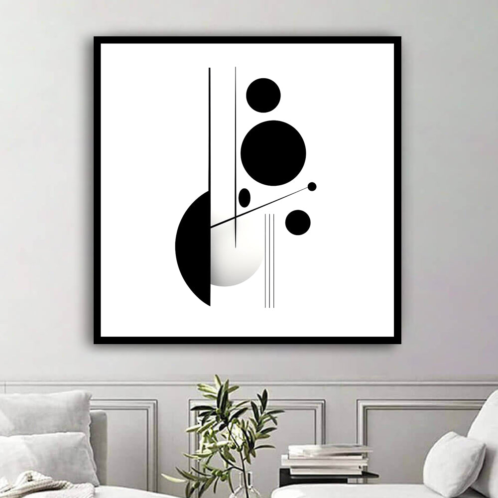 Monochrome Abstract Wall Art Print
