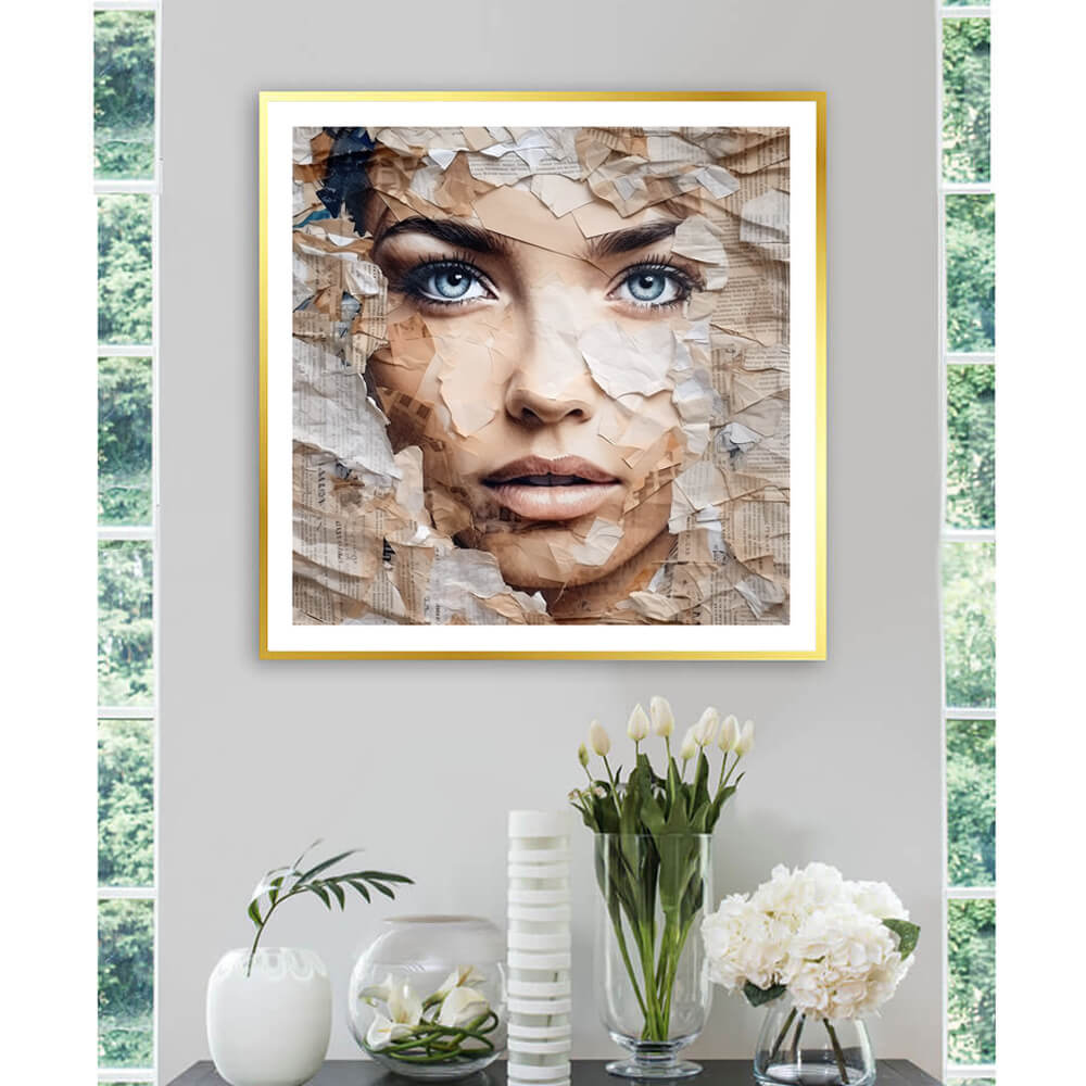 Paper Girl - Abstract Art Print