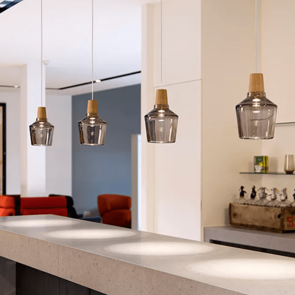 Nordic Glass & Wood Pendant Light
