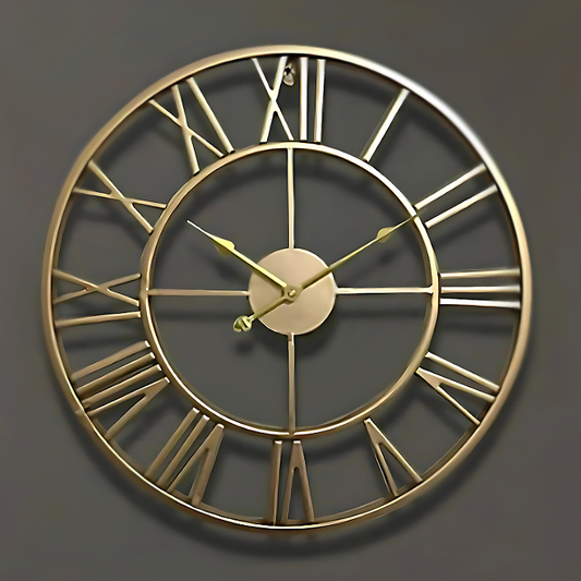 Modern Black Skeleton Wall Clock - 3 Colour Options