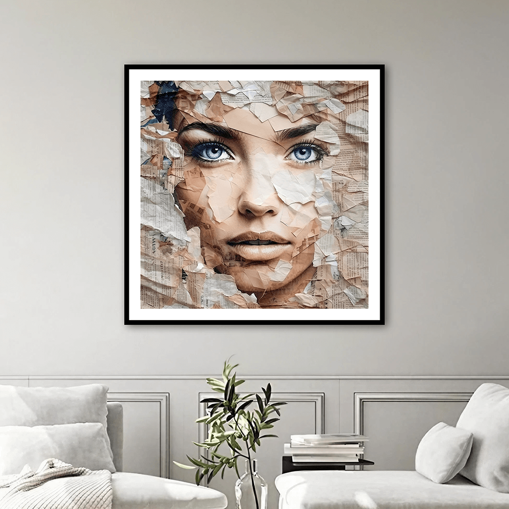 Paper Girl - Abstract Art Print