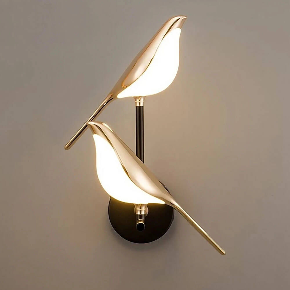 Nordic Golden Bird Wall Lamp