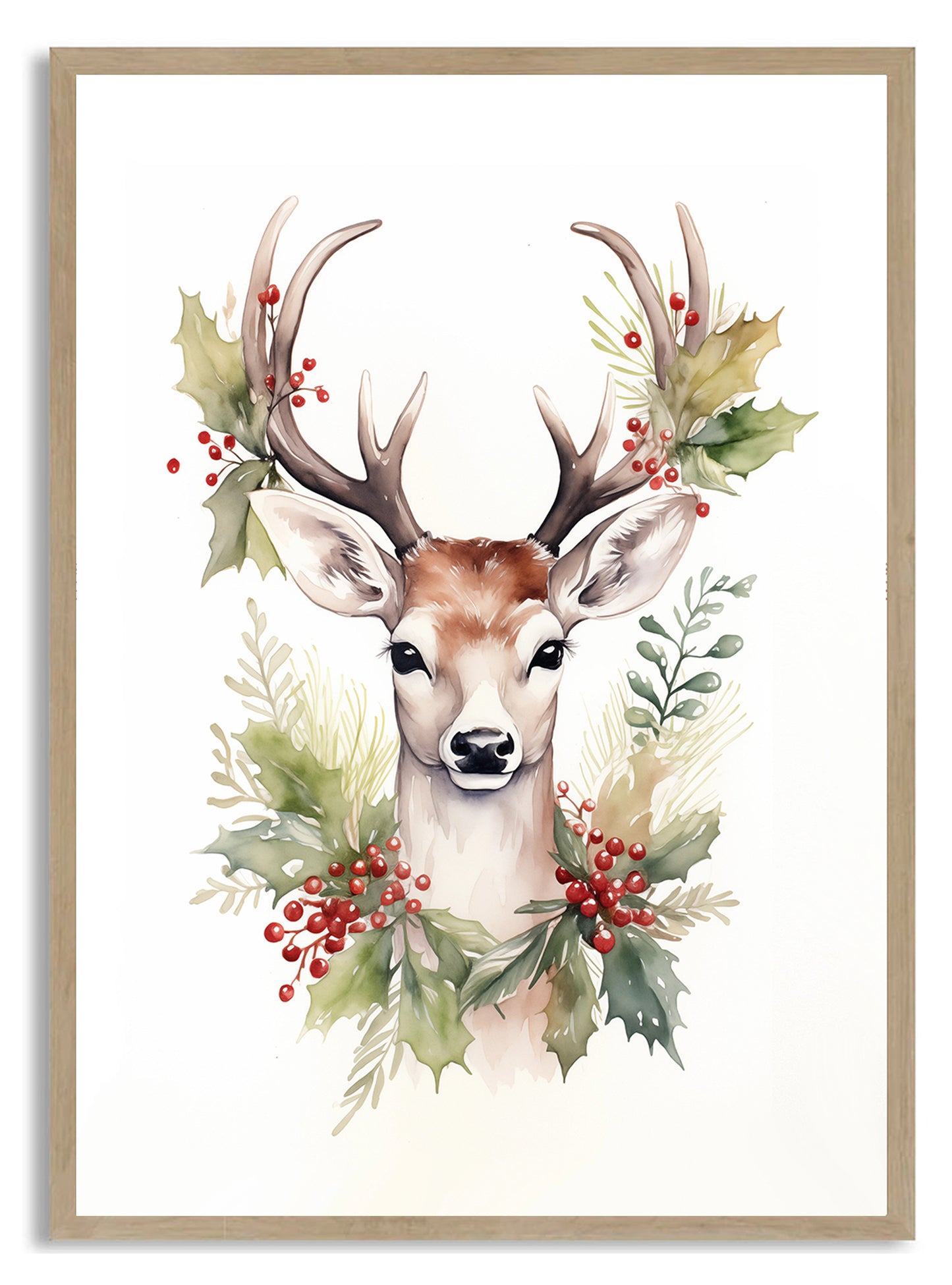 Nordic Christmas Deer Print