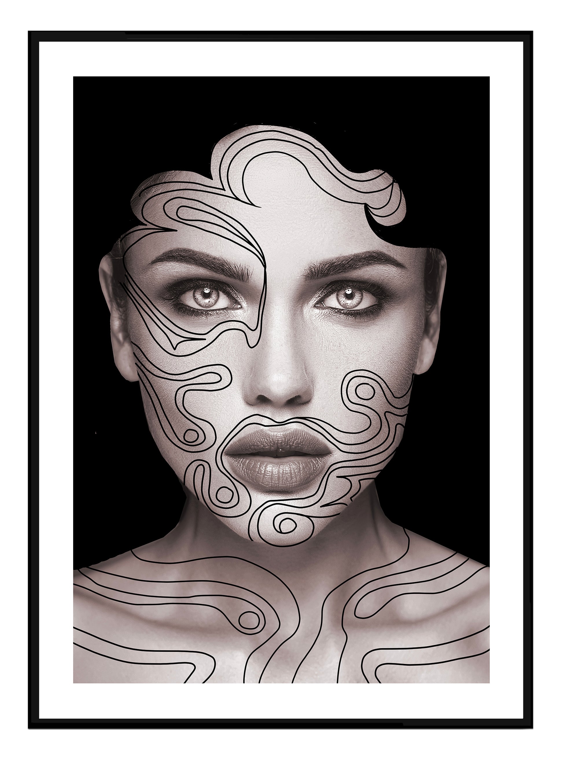 Swirl Girl Art Print - Jasmine and Jade Interiors