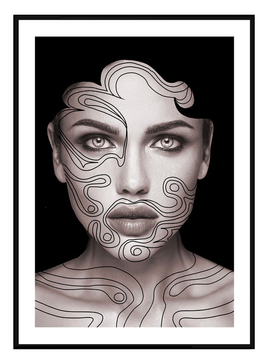 Swirl Girl Art Print - Jasmine and Jade Interiors