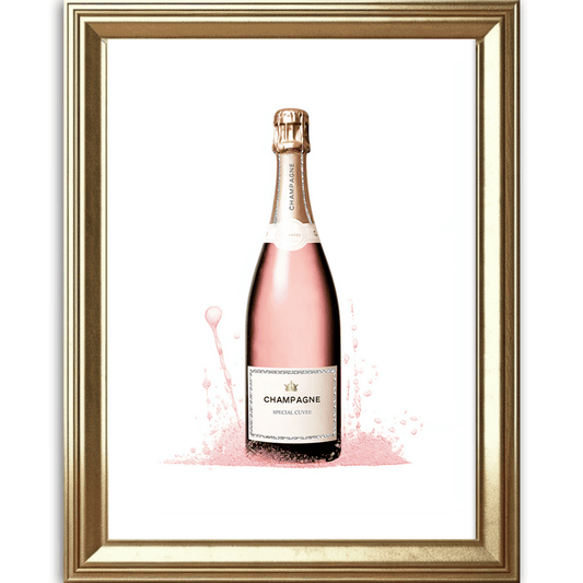 Pink Champagne Art Print