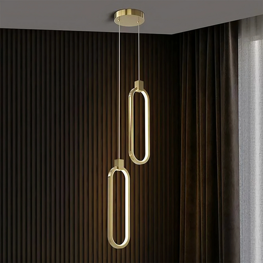 Luzes suspensas LED contemporâneas - douradas ou pretas