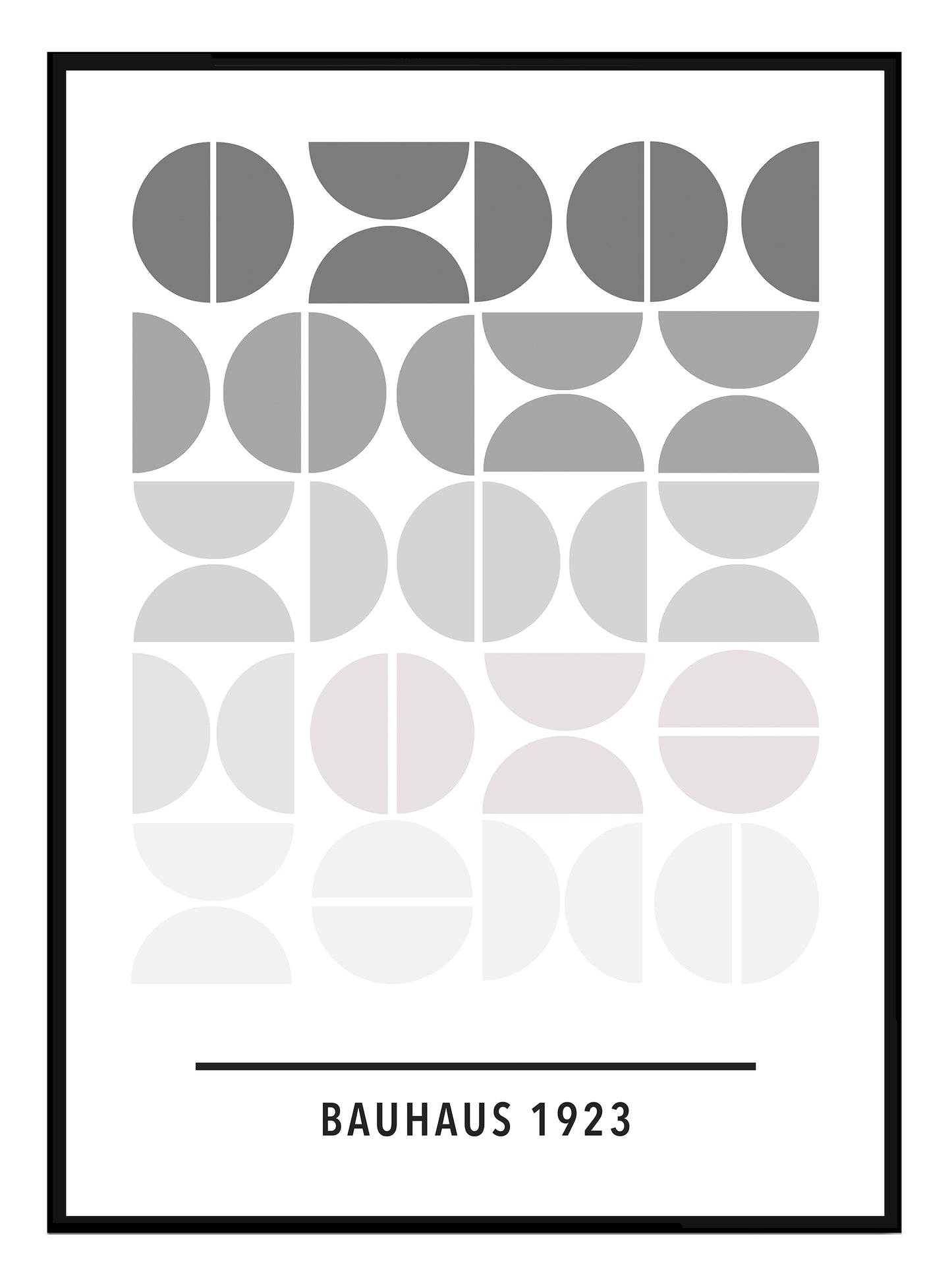 Grey Bauhaus Art Print - Jasmine and Jade Interiors