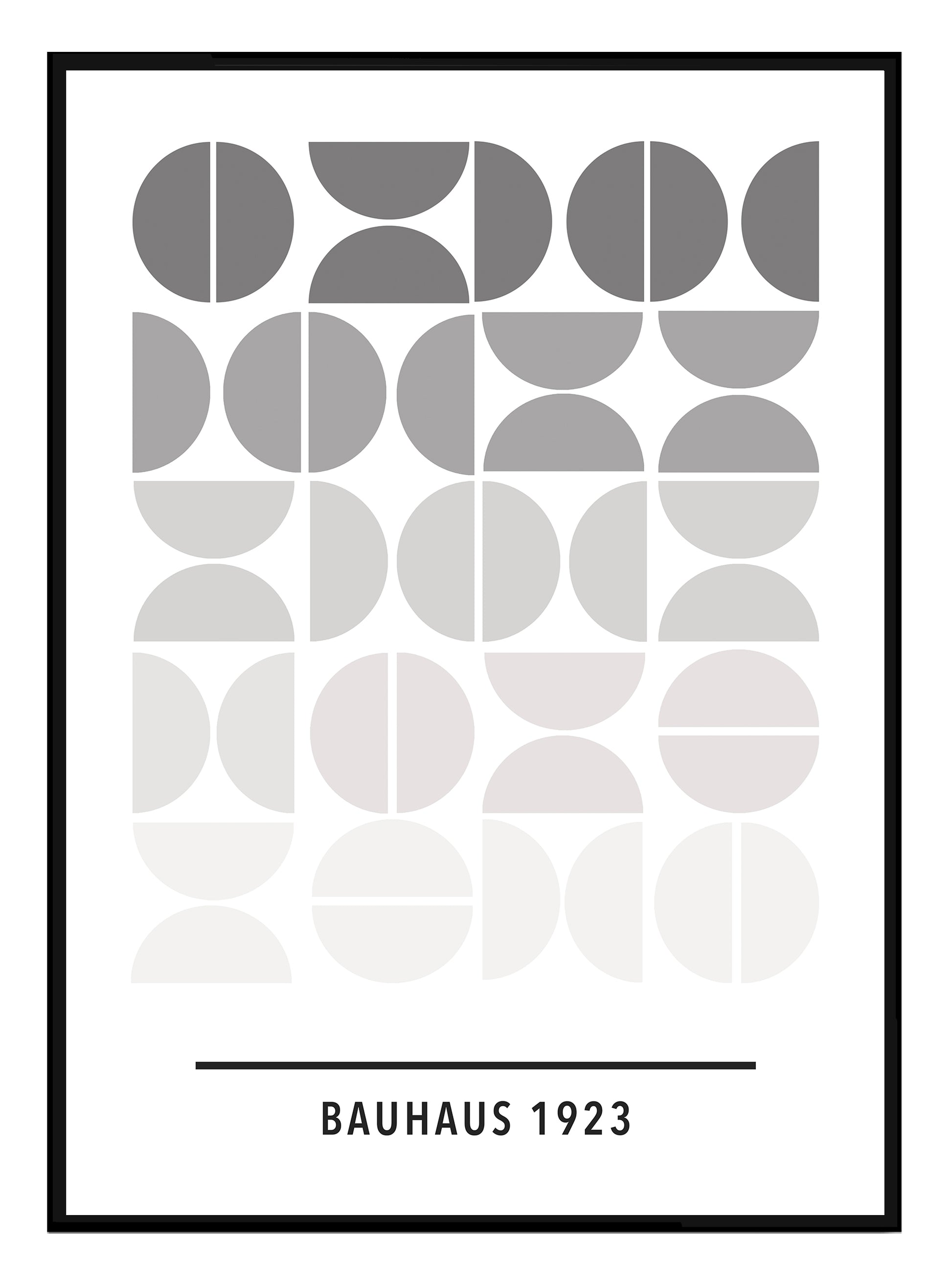 Grey Bauhaus Art Print - Jasmine and Jade Interiors
