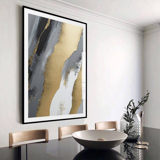 Minimalist Gold (2) Abstract Art Print