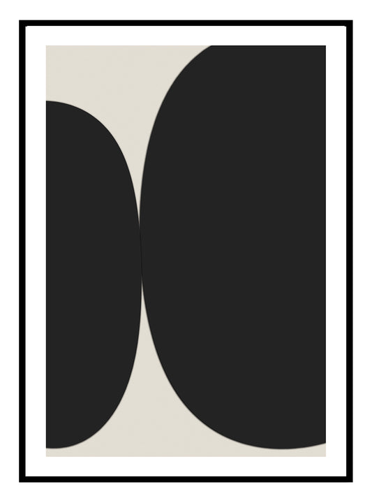 Black Circles Abstract Art Print