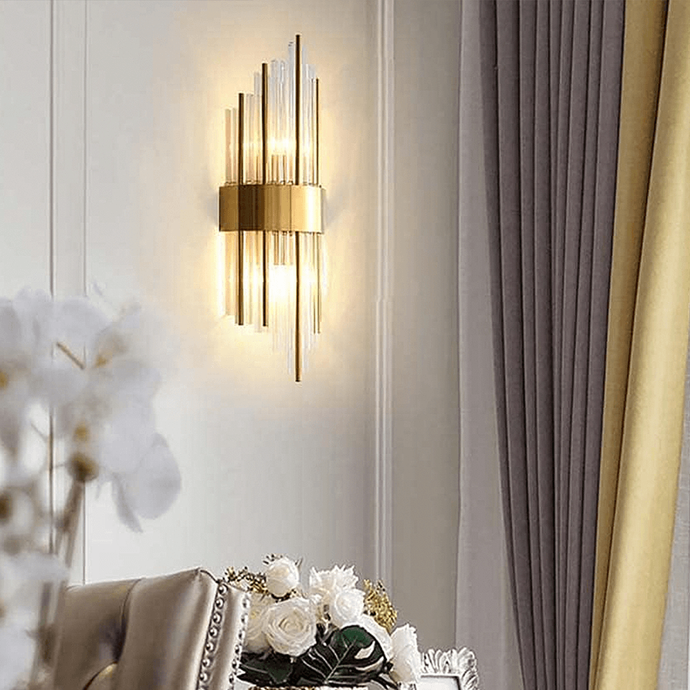 Modern Crystal Wall Lamp - Gold or Black