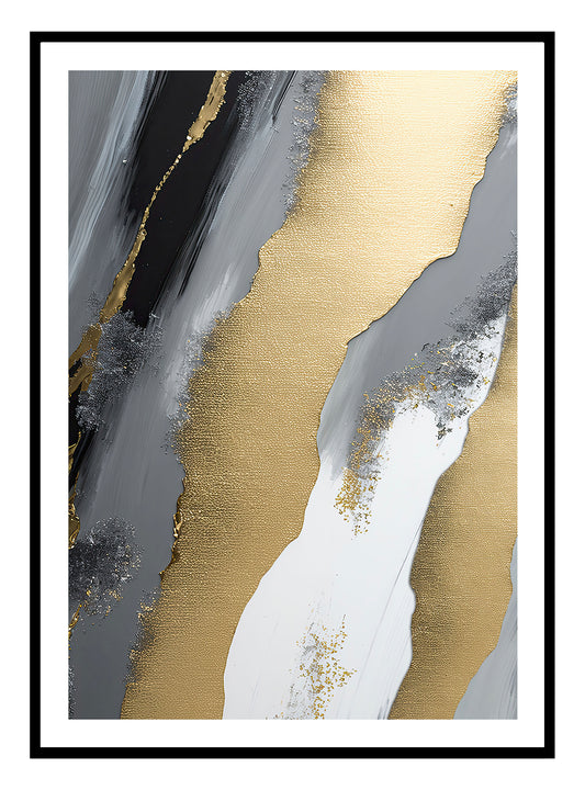 Minimalist Gold (2) Abstract Art Print