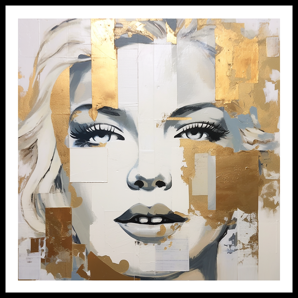 Goldenes Mädchen (D) Abstrakter Kunstdruck