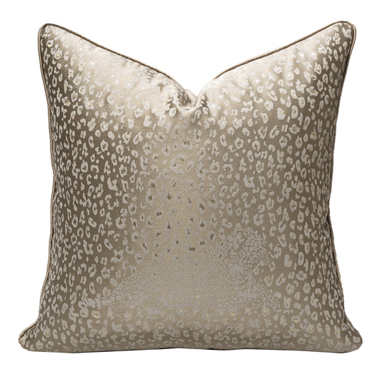 Luxury Gold Leopard Cushion - 45 x 45cm or 50 x 50cm - Jasmine and Jade Interiors