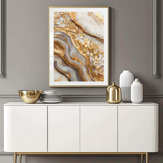 Golden Agate Art Print (A)