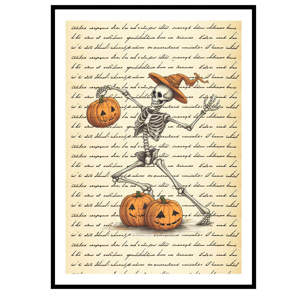 Halloween Skeleton Art Print
