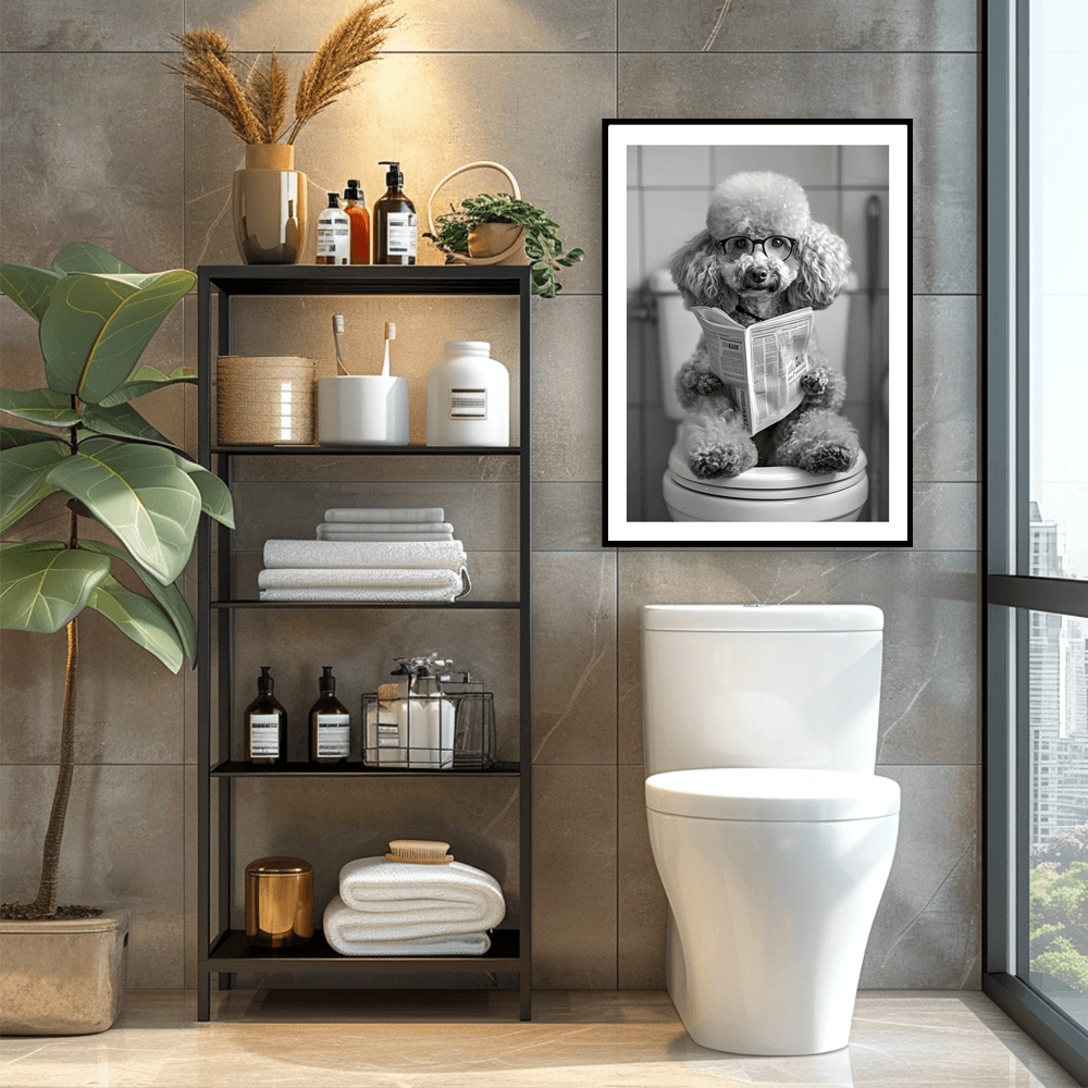 Funny Poodle Dog Art Print
