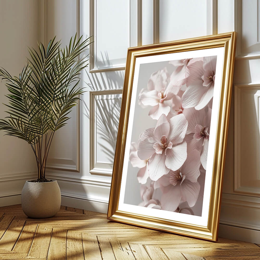 Blassrosa Orchidee Kunstdruck