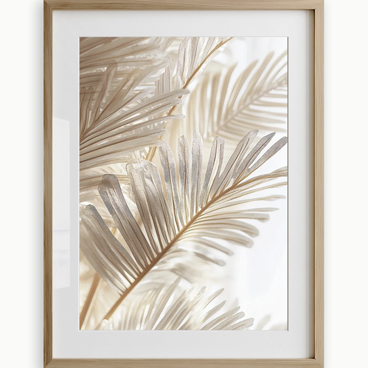 Argraffiad Celf Dail Beige