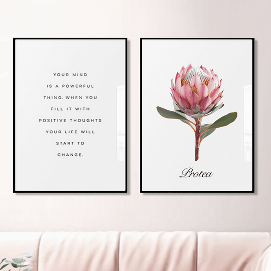 Pink Protea Art Print
