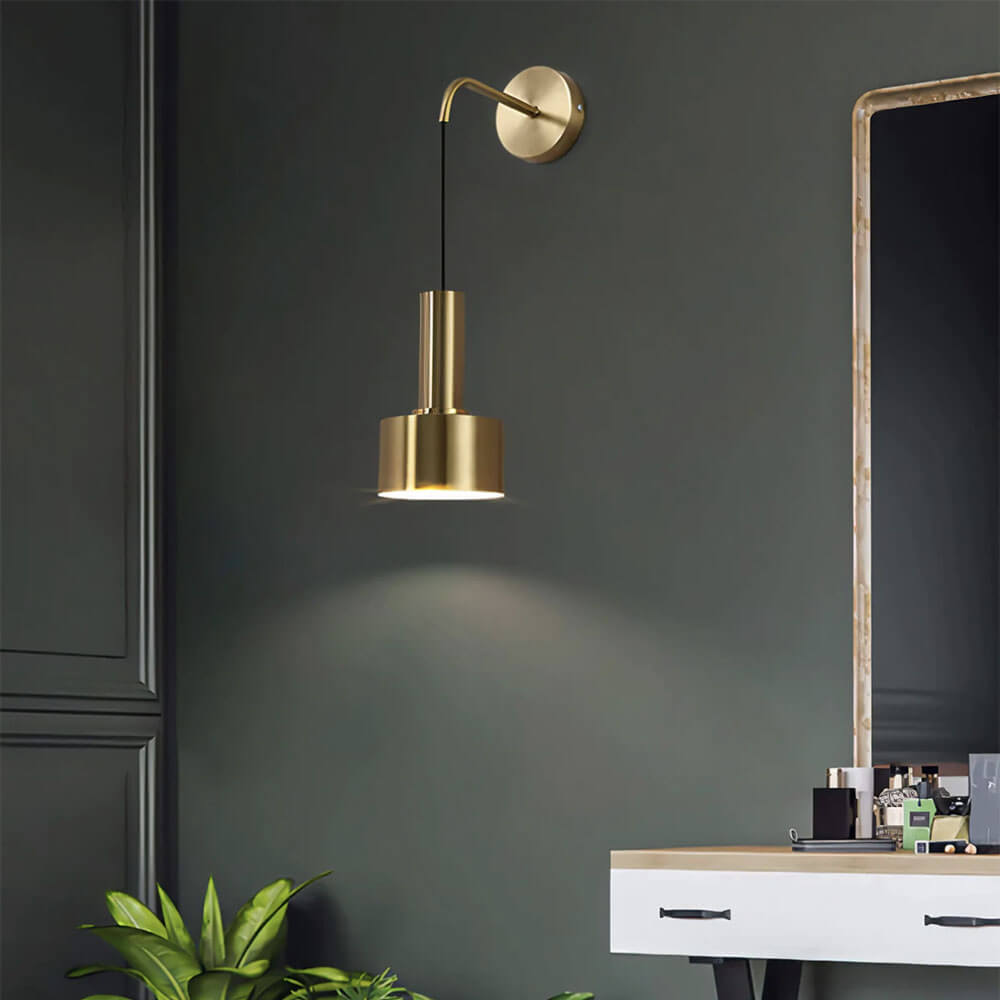 Modernist Wall Lamp - Gold or Black