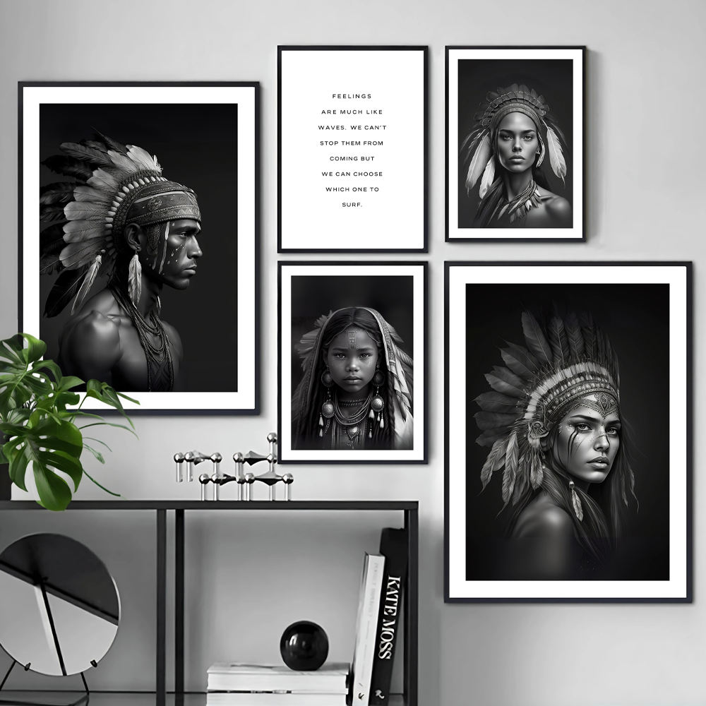 "Fierce" American Indian Art Print (Portrait)