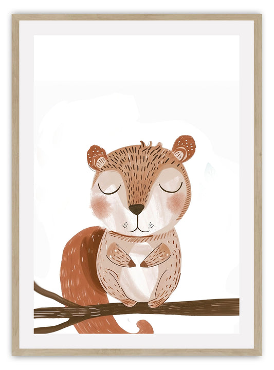 Secret Squirrel, Nursery Art Print