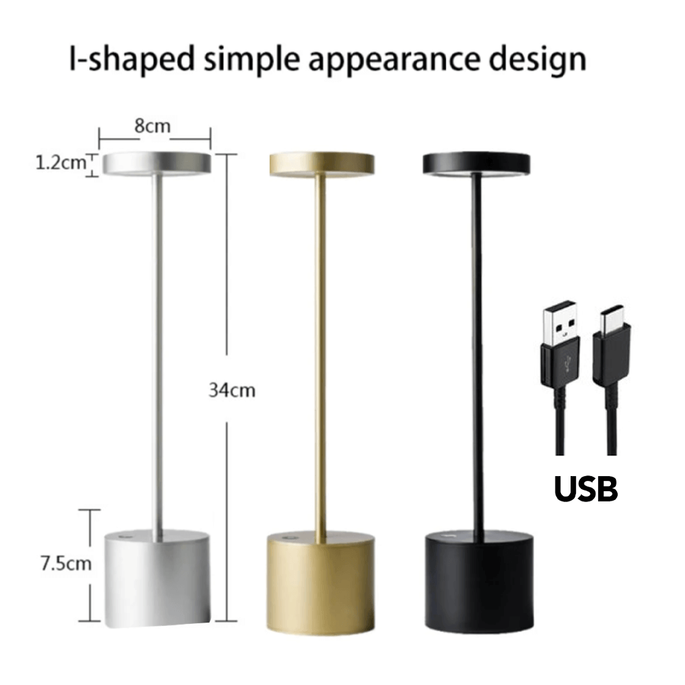 Lampes de table portables minimalistes - 4 couleurs
