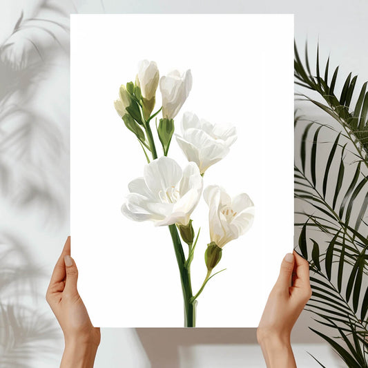 White Fresia Art Print