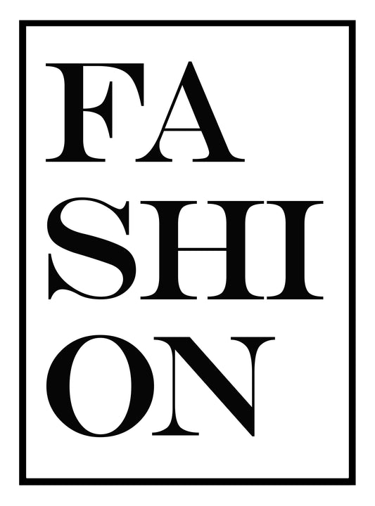 Couture Collection: Fashion Text Art Print