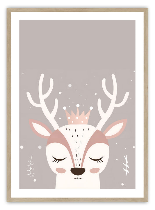 Baby Reindeer (B) , Nursery Art Print