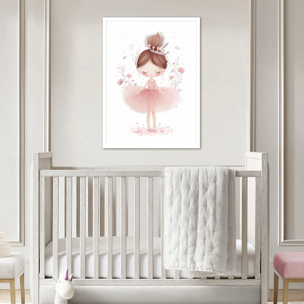 Crystal Ballerina (B) Nursery Art Print