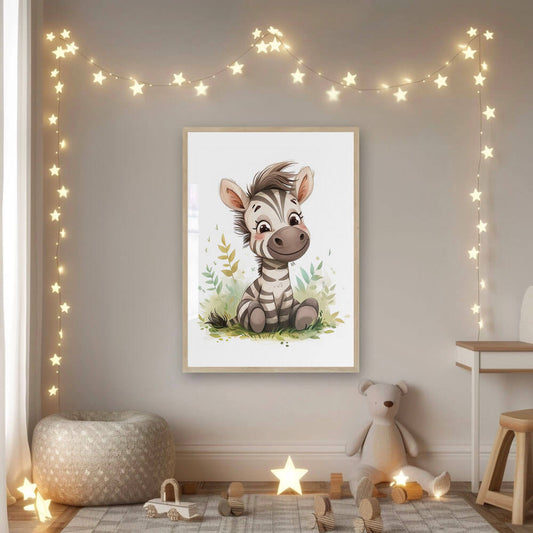 Baby Zebra, Nursery Art Print