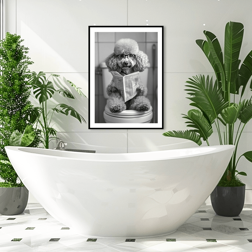 Funny Poodle Dog Art Print